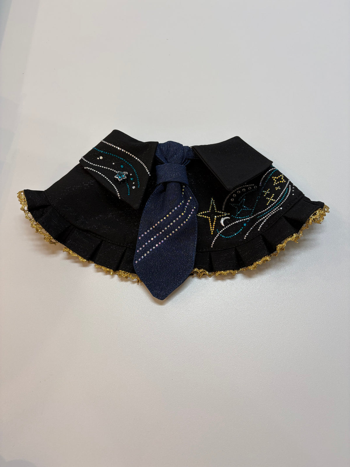 Galaxy Crystal-Embellished Pet Bib-Navy