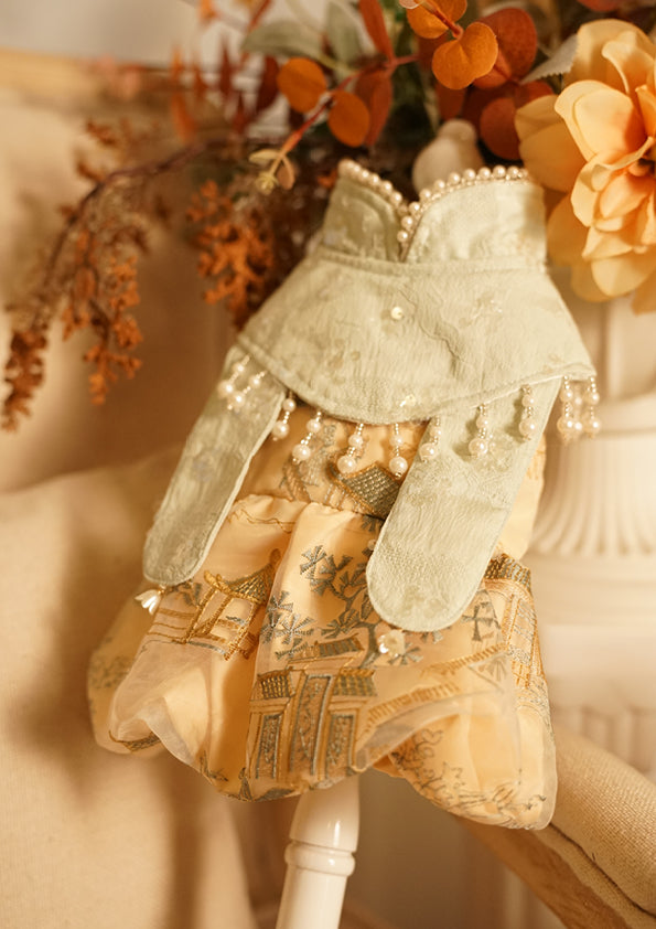 Modern Chinese Style Pearl Tassel Dress