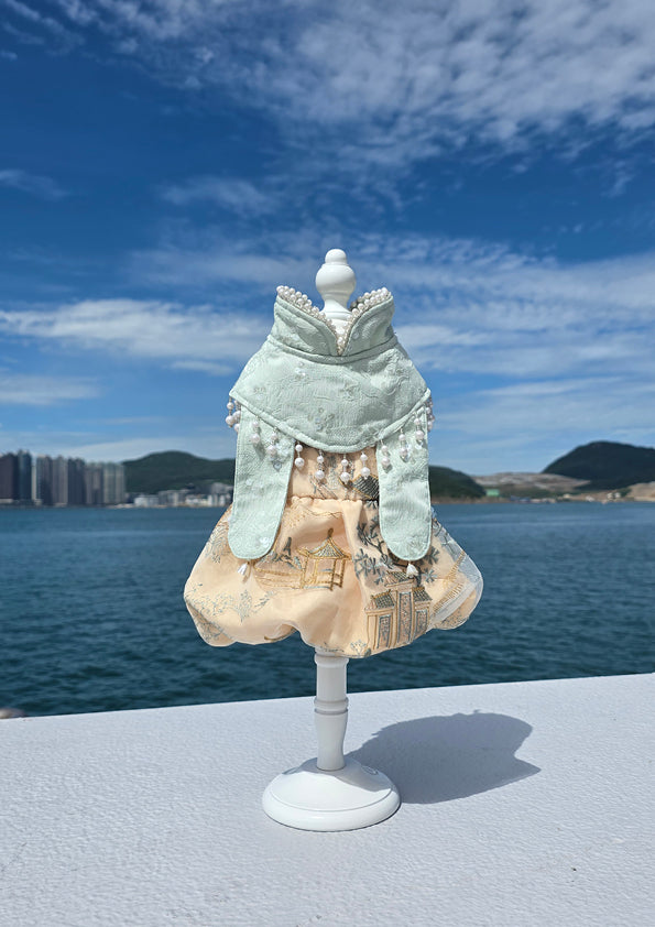 Modern Chinese Style Pearl Tassel Dress