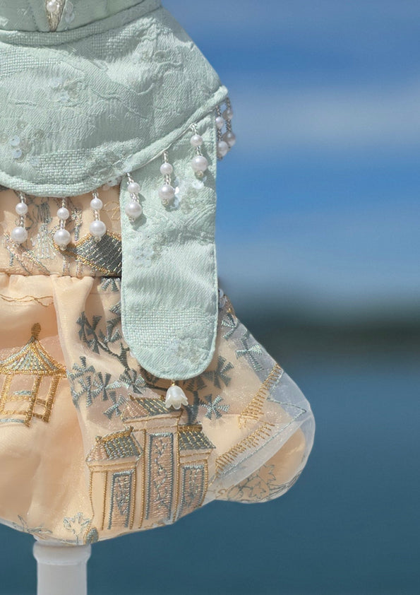 Modern Chinese Style Pearl Tassel Dress